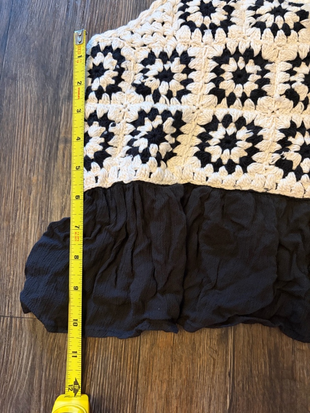 Women's Rebellion Crochet Earthy Boho Festival Sleeveless Crop Top Size Large - Picture 3 of 7